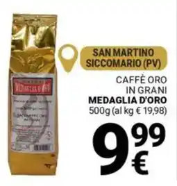 Supermercati Gulliver Caffè oro in grani MEDAGLIA D'ORO offerta