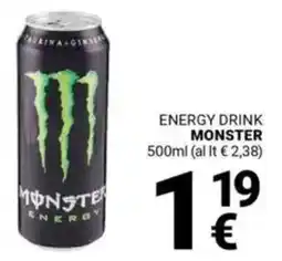 Supermercati Gulliver Energy drink MONSTER offerta