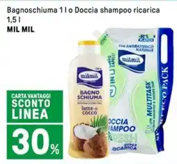 Iper La Grande Bagnoschiuma 11 o Doccia shampoo ricarica MIL MIL offerta