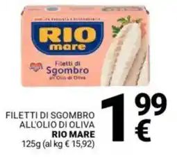 Supermercati Gulliver Filetti di sgombro all'olio di oliva RIO MARE offerta