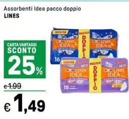 Iper La Grande Assorbenti Idea pacco doppio LINES offerta