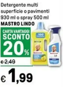 Iper La Grande Detergente multi superficie o pavimenti MASTRO LINDO offerta