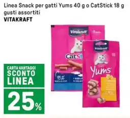 Iper La Grande Linea Snack per gatti Yums VITAKRAFT offerta