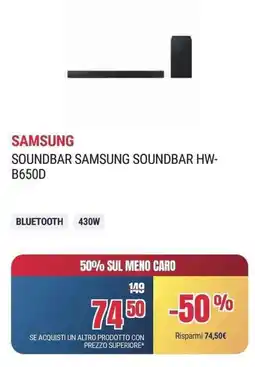 Trony SAMSUNG SOUNDBAR SOUNDBAR HW- B650D offerta
