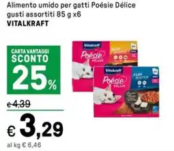 Iper La Grande Alimento umido per gatti Poésie Délice VITALKRAFT offerta