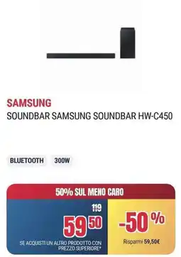 Trony SOUNDBAR SAMSUNG SOUNDBAR HW-C450 offerta