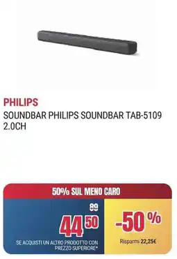 Trony PHILIPS SOUNDBAR SOUNDBAR TAB-5109 2.0CH 2.0CH offerta