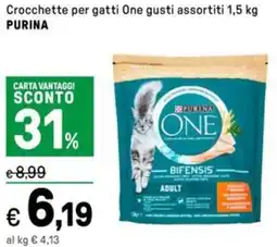 Iper La Grande Crocchette per gatti One gusti assortiti PURINA offerta