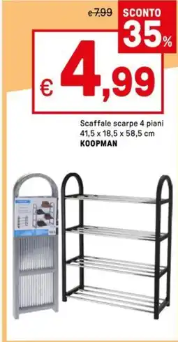 Iper La Grande Scaffale scarpe KOOPMAN offerta