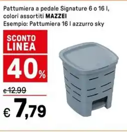Iper La Grande Pattumiera a pedale Signature, colori assortiti MAZZEI offerta