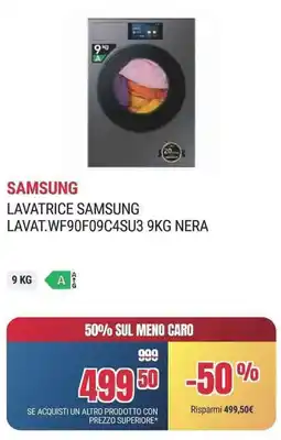 Trony LAVATRICE SAMSUNG LAVAT.WF90F09C4SU3 9KG NERA offerta