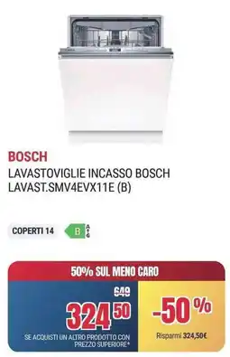 Trony LAVASTOVIGLIE INCASSO BOSCH LAVAST.SMV4EVX11E (B) offerta