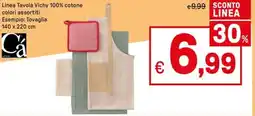 Iper La Grande Linea Tavola Vichy 100% cotone colori assortiti offerta