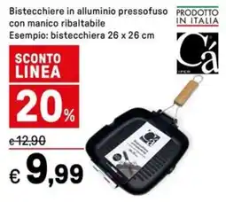 Iper La Grande Bistecchiere in alluminio pressofuso con manico ribaltabile offerta