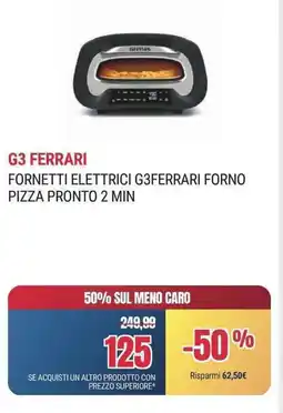 Trony FORNETTI ELETTRICI G3FERRARI FORNO PIZZA PRONTO 2 MIN offerta