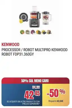 Trony PROCESSOR / ROBOT MULTIPRO KENWOOD ROBOT FDP31.360GY offerta