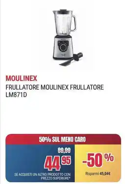 Trony FRULLATORE MOULINEX FRULLATORE LM871D offerta
