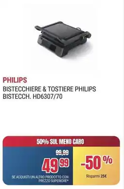 Trony BISTECCHIERE & TOSTIERE PHILIPS BISTECCH. HD6307/70 offerta