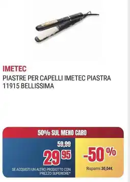 Trony Piastre per capelli imetec piastra 11915 bellissima offerta