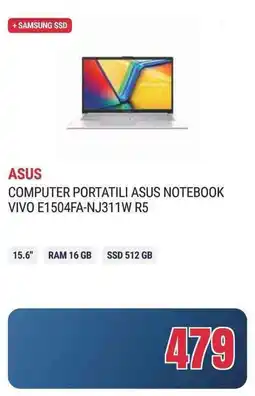 Trony COMPUTER PORTATILI ASUS NOTEBOOK VIVO E1504FA-NJ311W R5 offerta