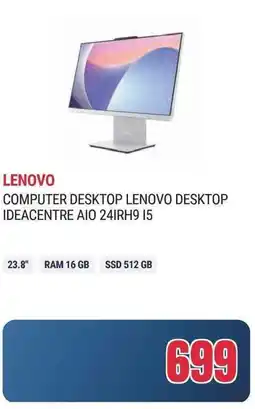 Trony COMPUTER DESKTOP LENOVO DESKTOP IDEACENTRE AIO 24IRH9 15 offerta