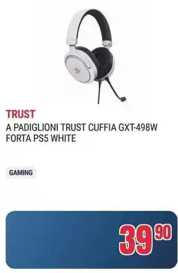 Trony TRUST A PADIGLIONI TRUST CUFFIA GXT-498W FORTA PS5 WHITE offerta
