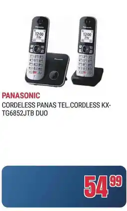 Trony PANASONIC CORDELESS PANAS TEL.CORDLESS KX- TG6852JTB DUO offerta