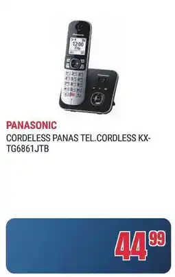 Trony PANASONIC CORDELESS PANAS TEL.CORDLESS KX- TG6861JTB offerta