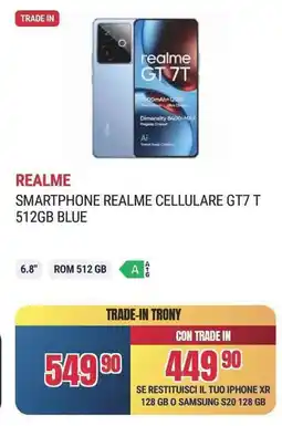 Trony SMARTPHONE REALME CELLULARE GT7 T 512GB BLUE offerta