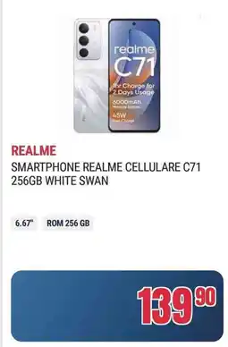 Trony REALME Smartphone cellulare C71 256GB white swan offerta