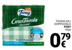 Supermercati Gulliver Tovaglioli doppiovelo FOXY offerta