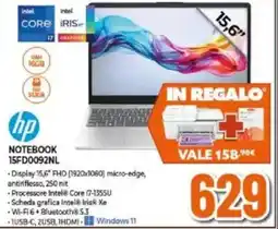 Expert hp NOTEBOOK 15FD0092NL offerta