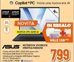 Expert ASUS NOTEBOOK VIVOBOOK M1607KA-MB053W offerta