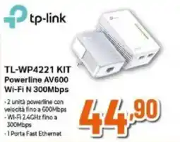 Expert tp-link TL-WP4221 KIT Powerline AV600 Wi-Fi N 300Mbps offerta
