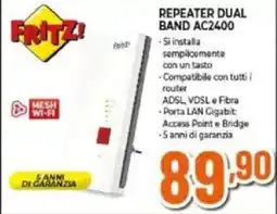 Expert Fritz! repeater dual band AC2400 offerta