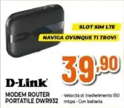 Expert D-Link modem router Portatile DWR932 offerta