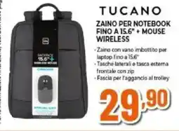 Expert TUCANO zaino per notebook fino a 15.6" + mouse wireless offerta