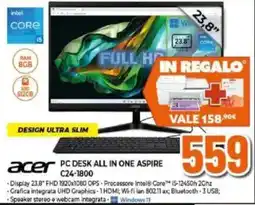 Expert acer PC DESK ALL IN ONE ASPIRE C24-1800 offerta