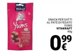 Supermercati Gulliver Snack per gatti al patè di fegato yums VITAKRAFT offerta