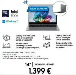 Expert SAMSUNG Galaxy Book5 Pro offerta