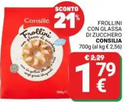 Supermercati Gulliver Frollini con glassa di zucchero CONSILIA offerta