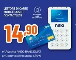 Expert nexi Lettore di carte mobile pos bt contactless offerta
