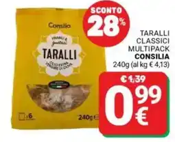 Supermercati Gulliver Taralli classici multipack CONSILIA offerta