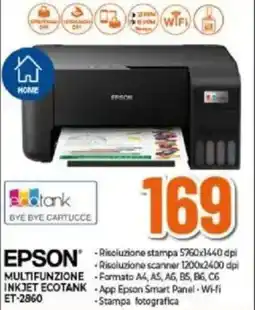 Expert EPSON Multifunzione Inkjet Ecotank ET-2860 offerta