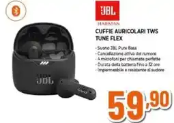 Expert JBL HARMAN Cuffie auricolari TWS tune flex offerta