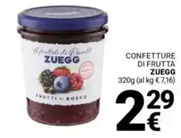 Supermercati Gulliver Confetture di frutta ZUEGG offerta