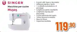 Expert SINGER Macchina per cucire M1505 offerta