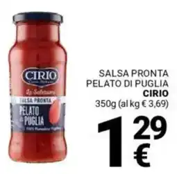 Supermercati Gulliver Salsa pronta pelato di puglia CIRIO offerta