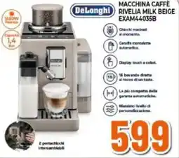 Expert DeLonghi MACCHINA CAFFÈ RIVELIA MILK BEIGE EXAM44035B offerta