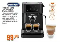 Expert DeLonghi Macchina caffè cialde/polvere stilosa EC235BK offerta
